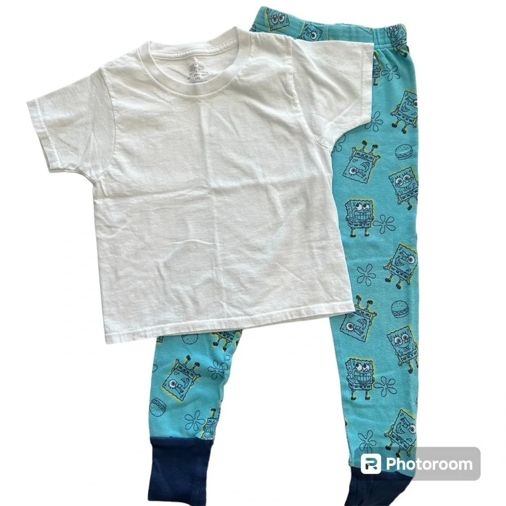 SpongeBob SquarePants pj pants with white t-shirt - Picture 2 of 6